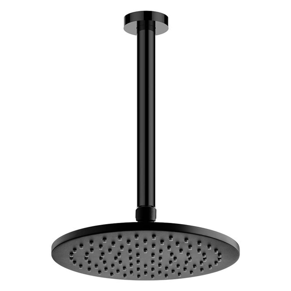 Hustle Round Shower Arm Set, Matte Black - Image 3