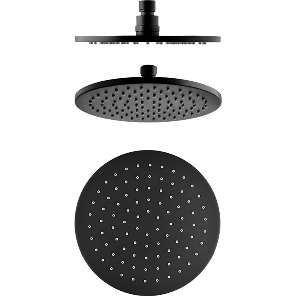 Hustle Round Shower Arm Set, Matte Black - Image 4