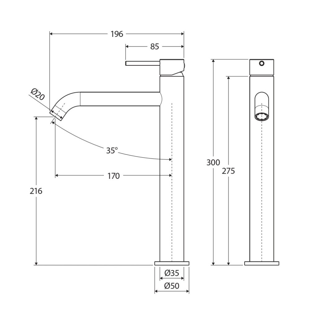 Kaya Tall Basin Mixer - Image 3