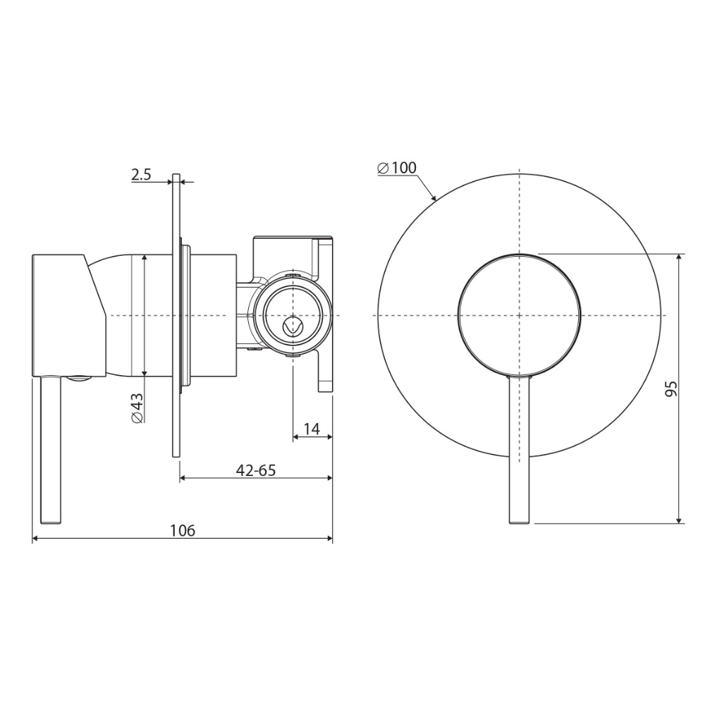 Kaya Wall Mixer Large Round Plate - Image 3