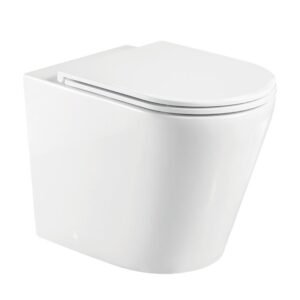 Fienza Koko Gloss White Wall Faced Toilet With Slim Seat – White