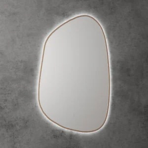 LED Mirror With Framed – Brushed Bronze
