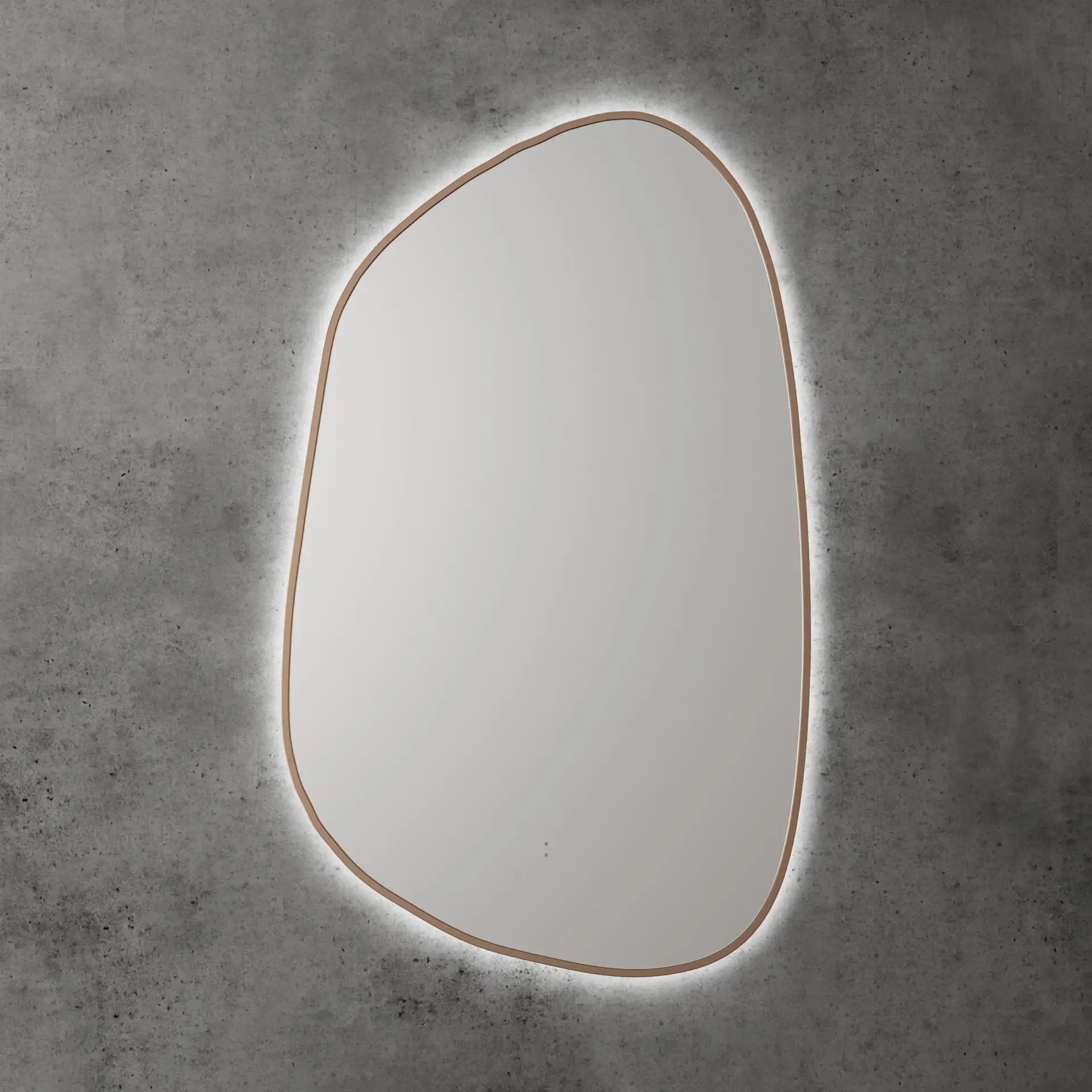 LED Mirror With Framed - Brushed Bronze