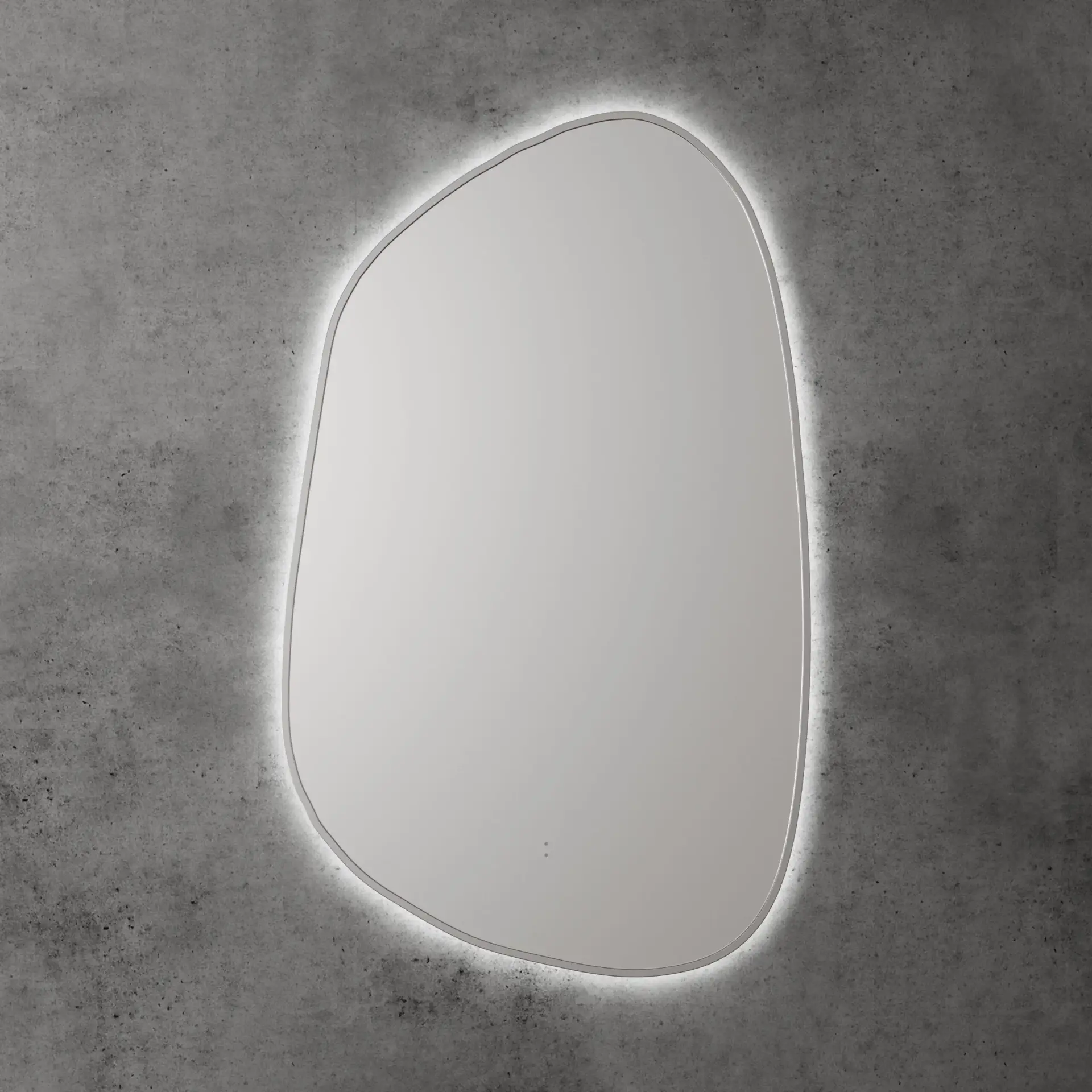 LED Mirror With Framed - Brushed Nickel