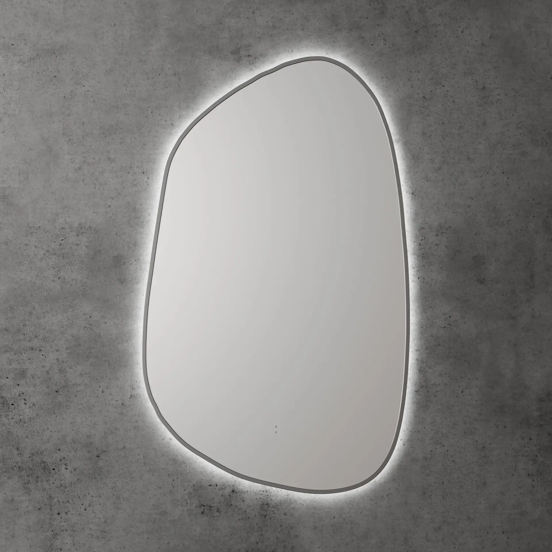 LED Mirror With Framed - Gun Metal