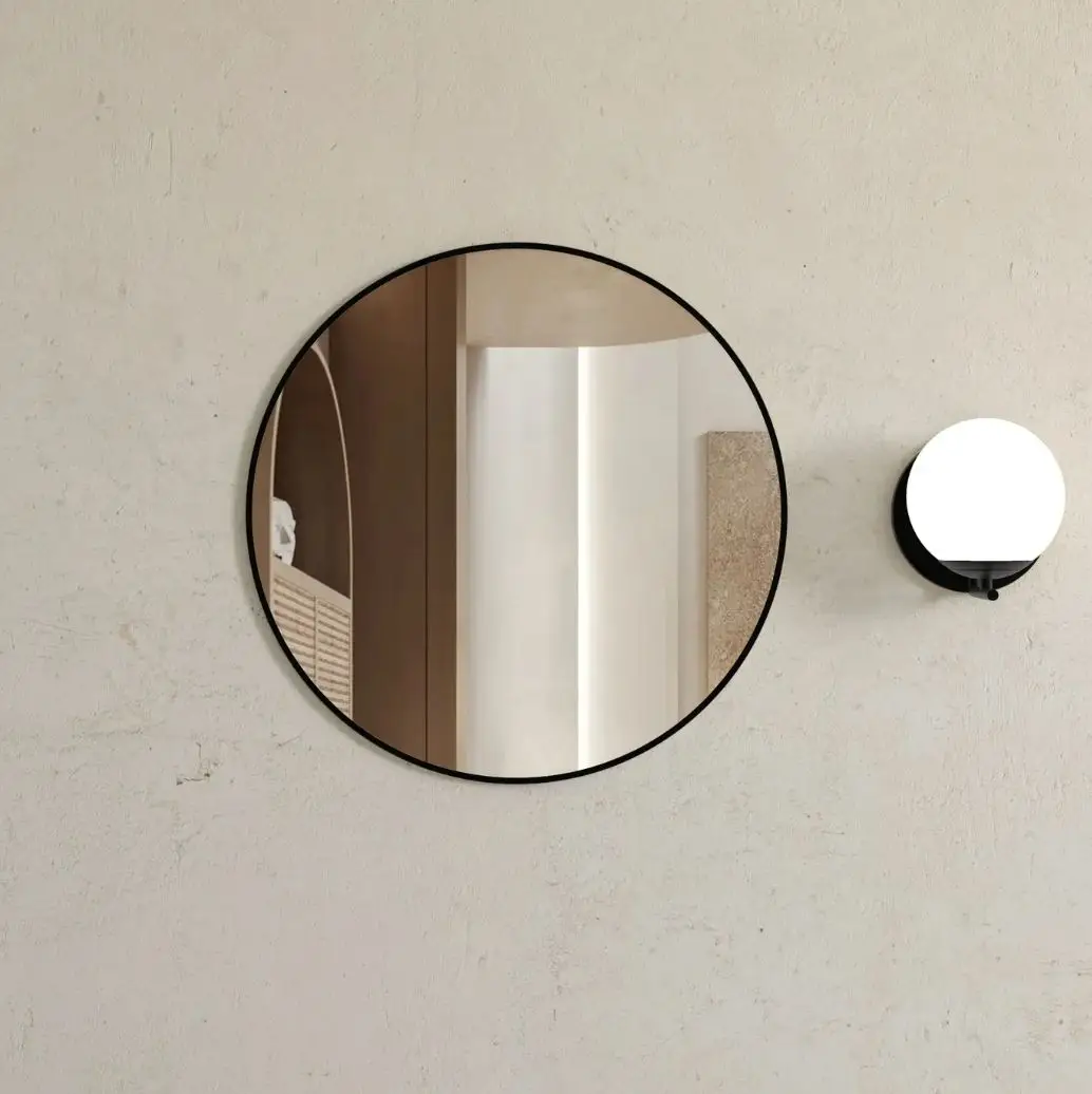 London Matte Black Metal Frame Tuffi Mirror - MFM700B