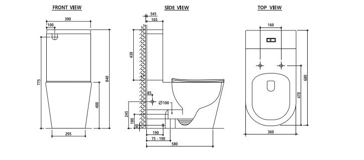 Mezo Back to Wall Rimless - Image 3