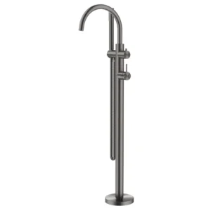 Mica Freestanding Bath Mixer with Hand Shower Gun Metal – BFMHS5GM