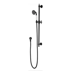 Modern National Bordeaux Shower On Rail – Black