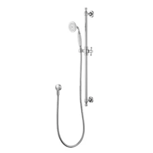 Modern National Bordeaux Shower On Rail – Chrome