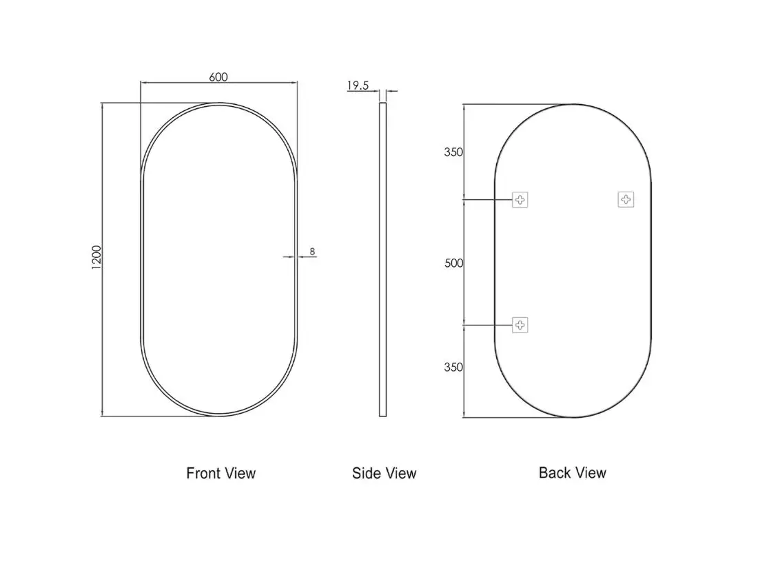 Noosa Gold Metal Frame Mirror - Horizontal Or Vertical - MFMO1260G-N - Image 2