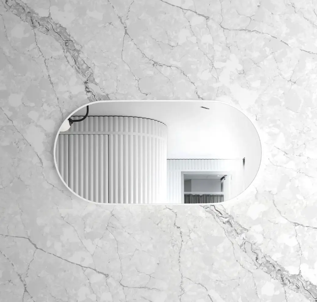 Noosa Matte White Metal Frame Mirror- Horizontal Or Vertical - MFMO1260W