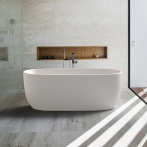 Paris Freestanding Bathtub in Matt White: BTP1700MW