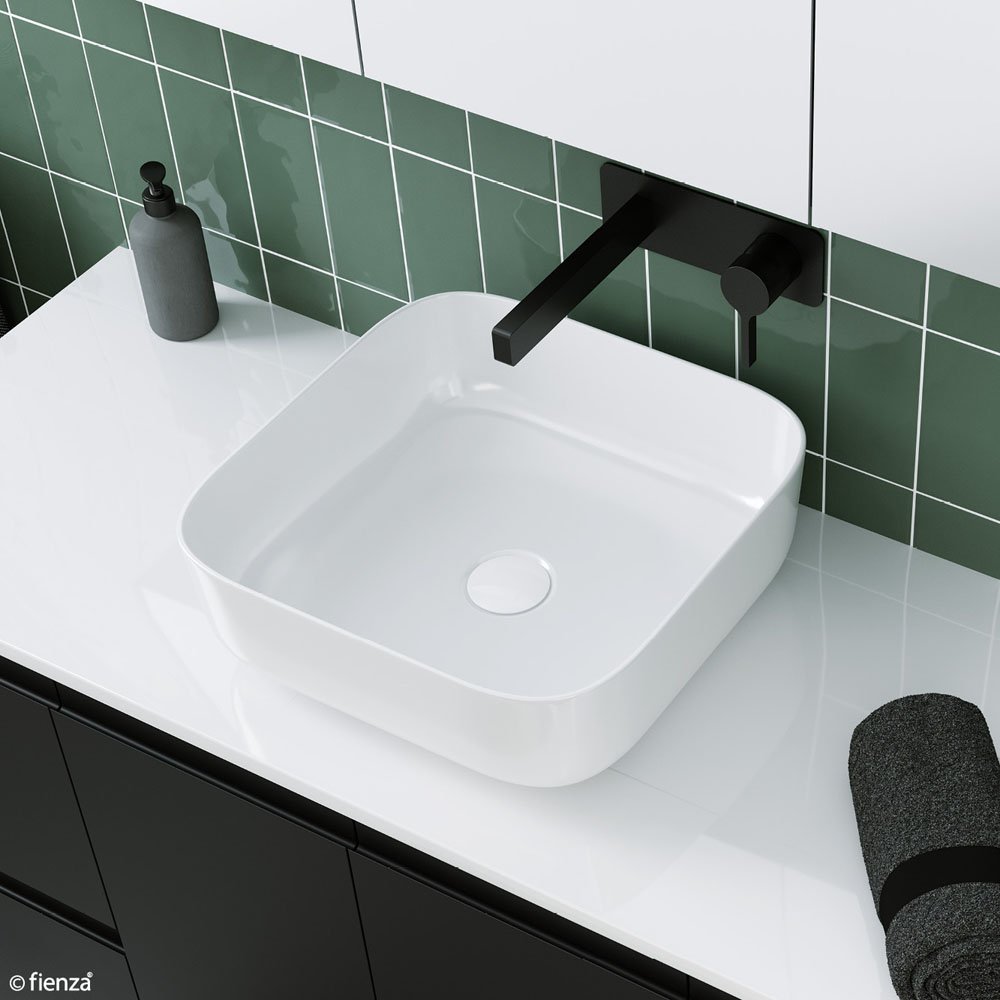 Fienza Petra Above Counter Basin No Tap Hole - White - Image 2