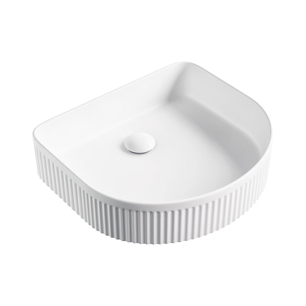 Fienza Eleanor Arch Above Counter Fluted Basin - White - Image 4