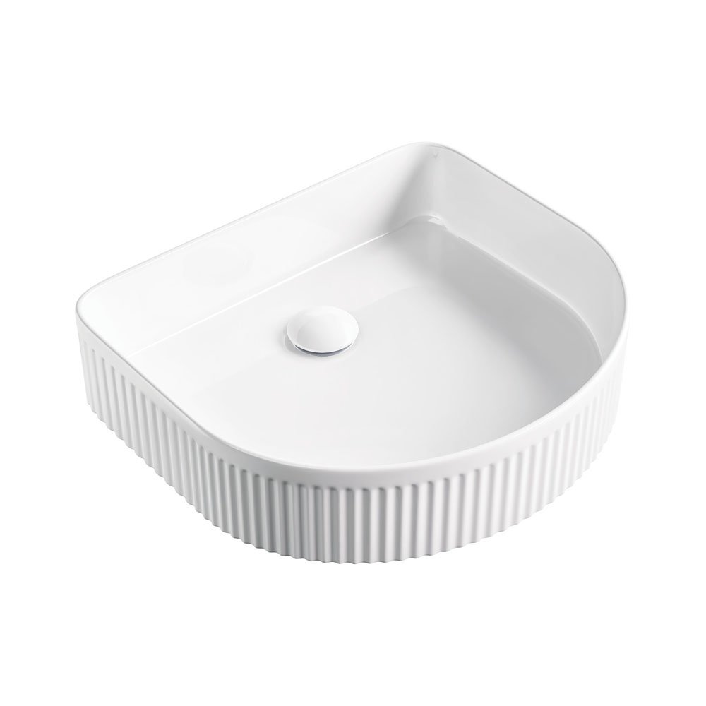 Fienza Eleanor Arch Above Counter Fluted Basin - White