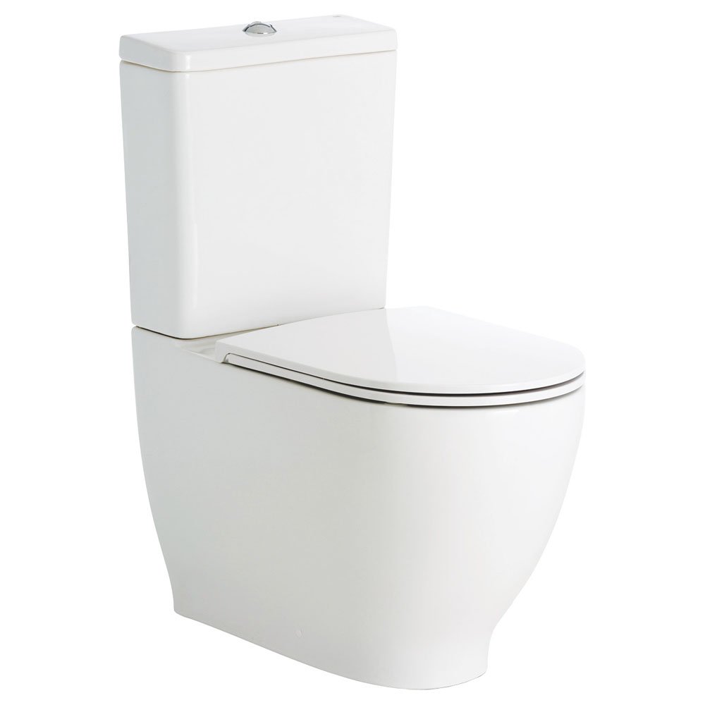 Fienza Rak Moon Back To Wall Toilet Suite - White