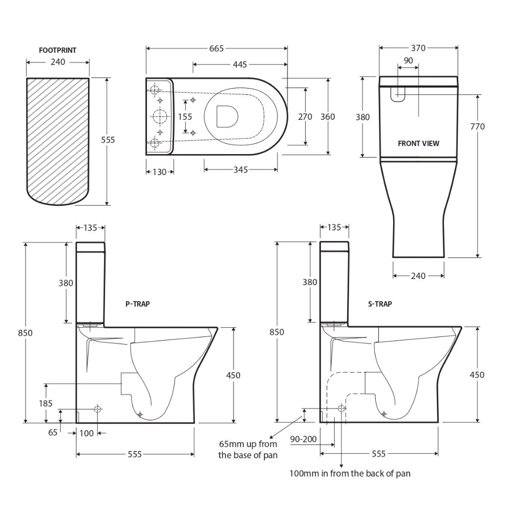 Fienza Rak Resort Back To Wall Toilet Suite - White - Image 3
