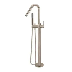 Round Bath Mixer with Hand Shower – Champagne