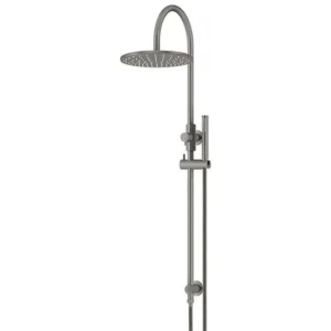 Round Head Shower Rail Single Function Hand 300mm – Gun Metal
