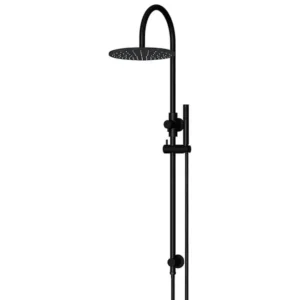Round Head Shower Rail Single Function Hand 300mm – Matte Black