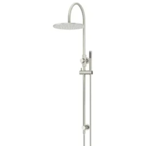 Round Head Shower Rail Single Function Hand 300mm – PVD Brushed Nickel