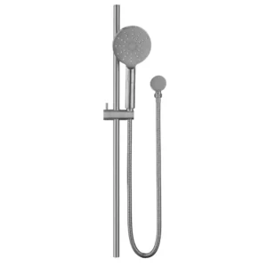 Round Head Single Shower Rail – Brushed Nickel