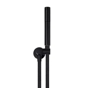 Round Shower on Bracket – Matte Black