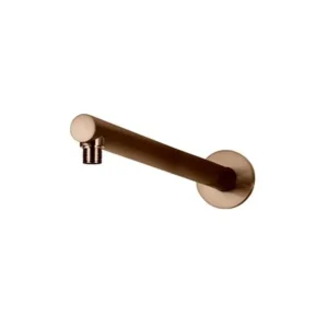 Round Wall Shower Arm 400mm – Lustre Bronze