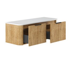 Minka Curved Wall Hung Cabinet, 1200mm
