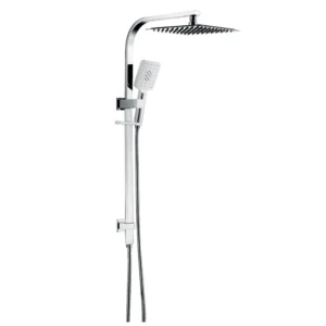 Square Dual Head Shower Set – Chrome