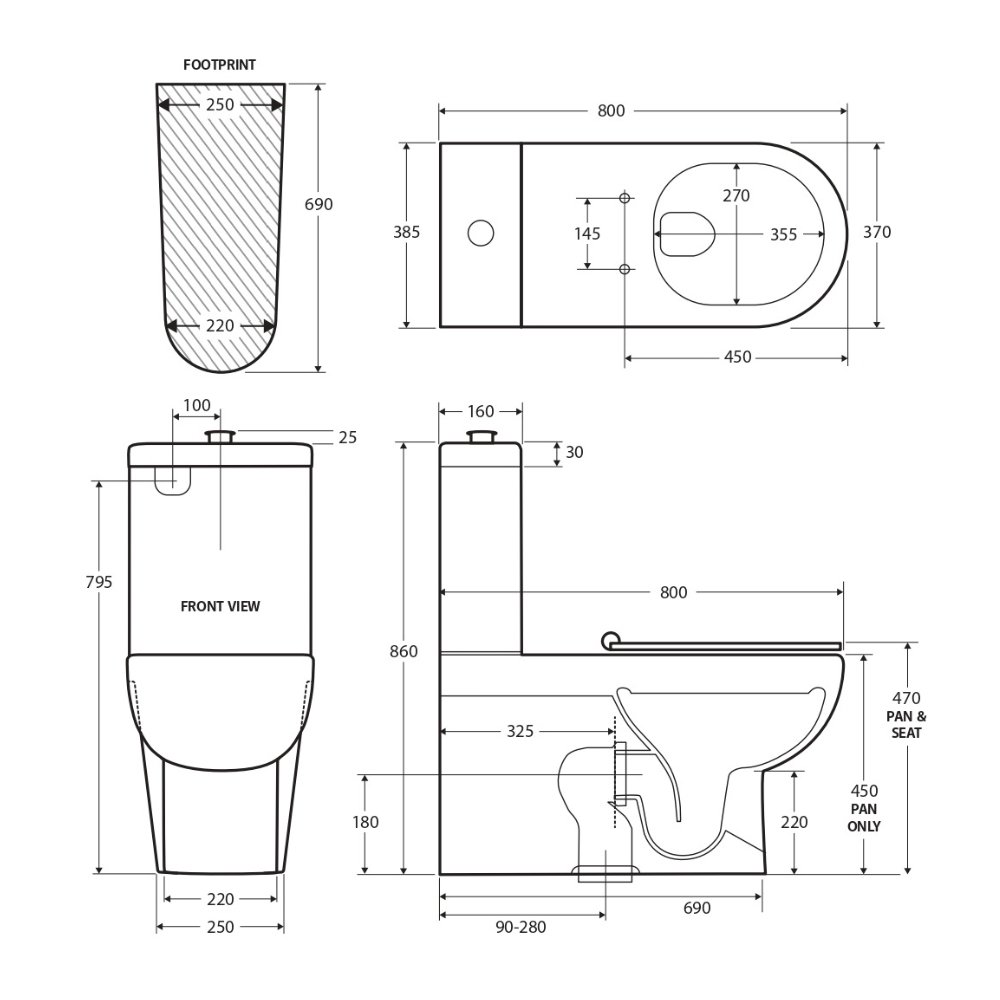 Stella Care Back To Wall Toilet Suite - Image 3