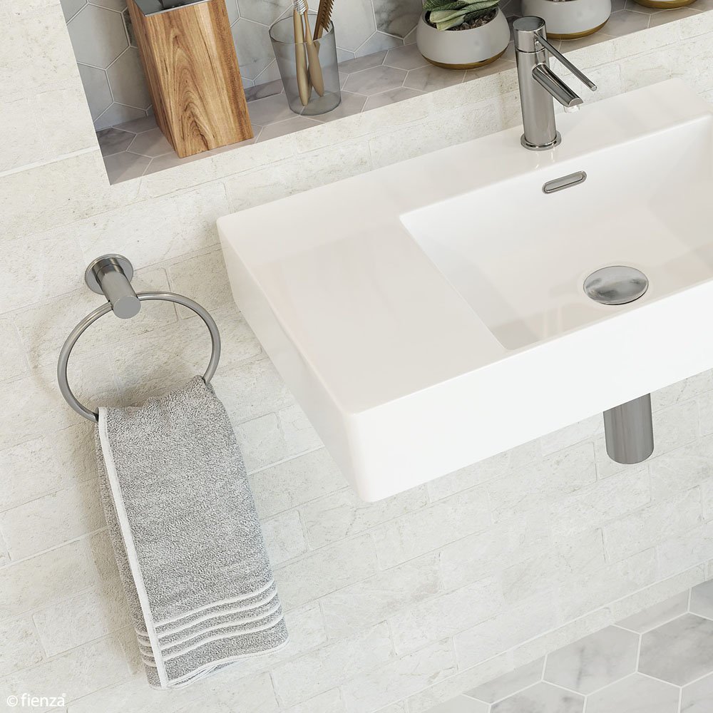 Stella Hand Towel Ring, Chrome - Image 3