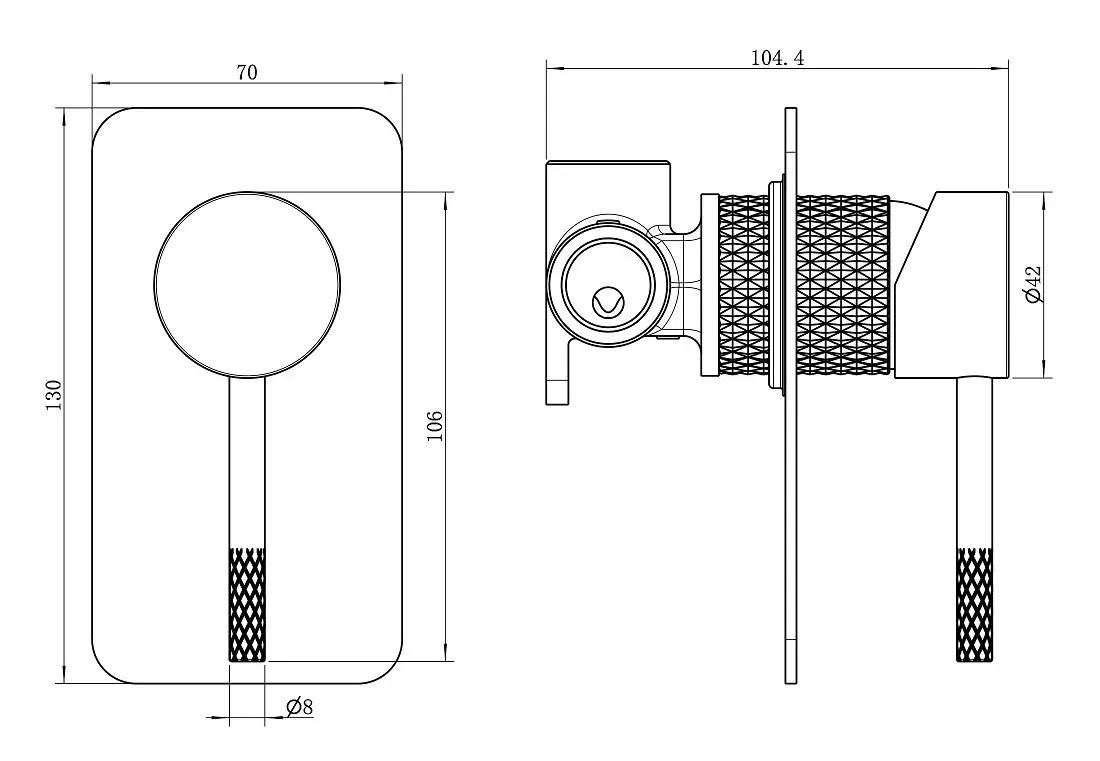 Tiara Shower Mixer - Gun Metal - WT 7508 - Image 2