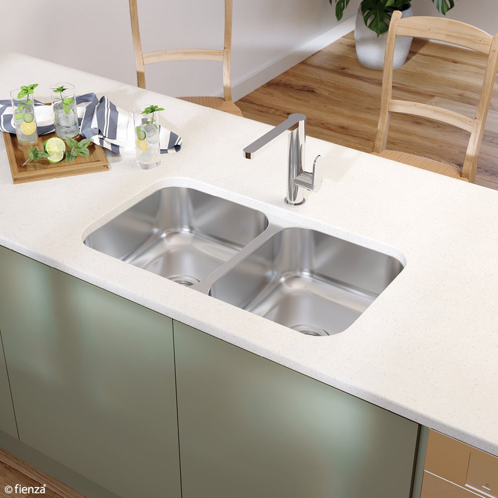 Tiva 785 Double Kitchen Sink, Polished Stainless Steel - Image 5