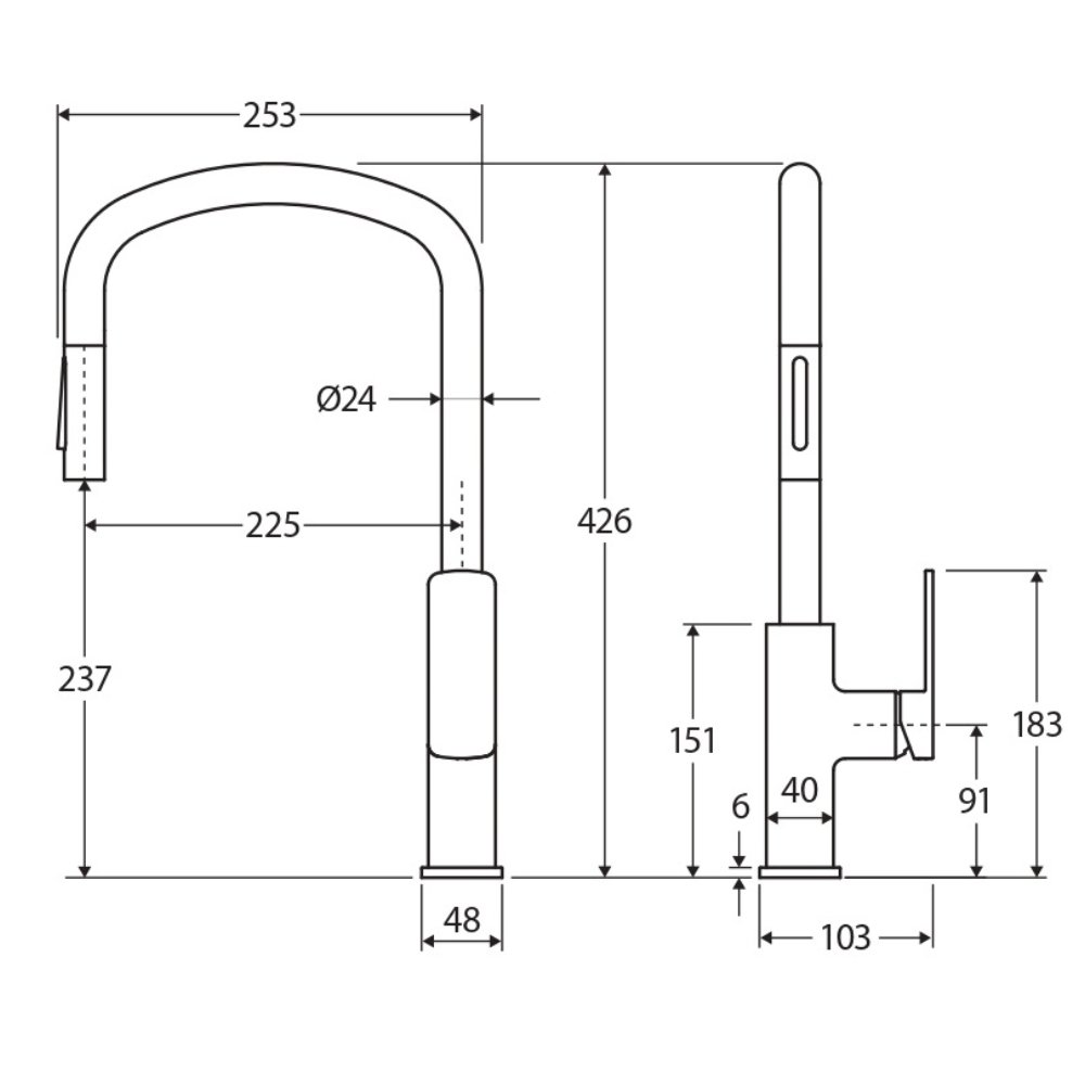 Tono Pull Out Sink Mixer - Image 3
