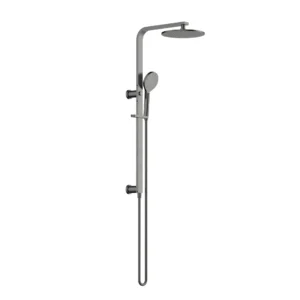 Twin Round head Shower Set – Gun Metal