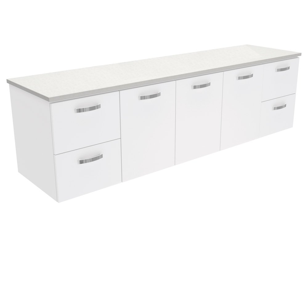 Unicab 1800mm Extra Wide Wall Hung Cabinet and Cabinet On Kickboard - Image 2