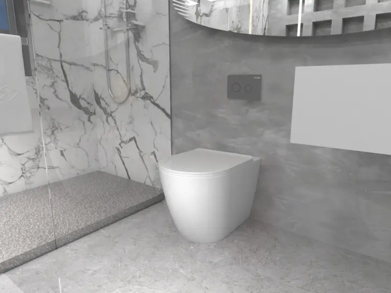 Zumi Venus Wall Faced Floor Pan - White - Image 3