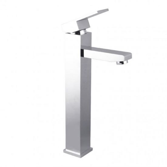Vallo Chrome Square Tall Basin Mixer