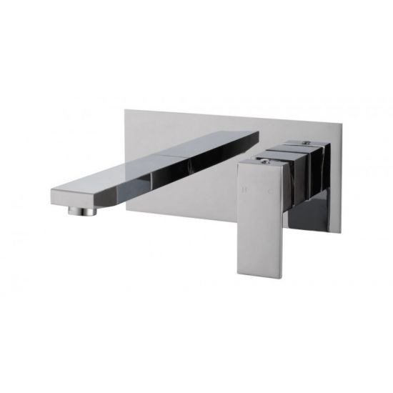 Vallo Matte Black Bathtub/Basin Wall Mixer With Spout