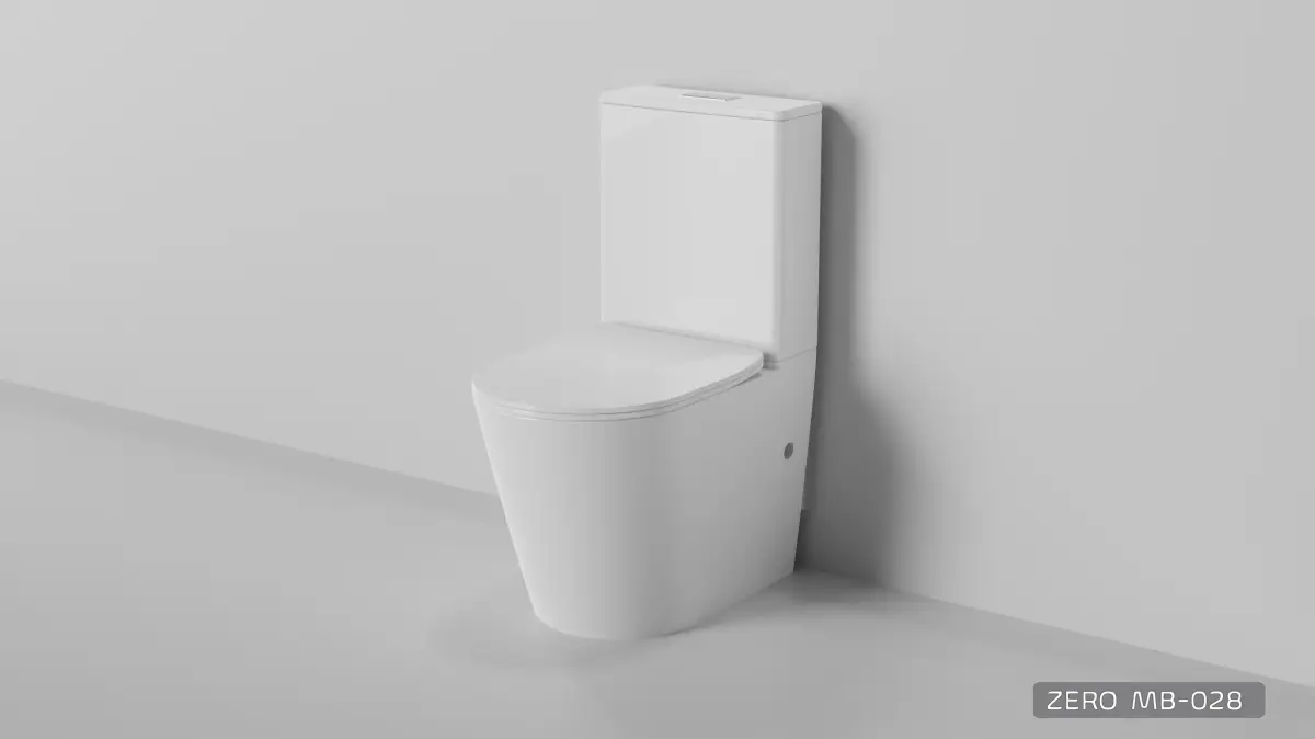 Zero Extra High Rimless WhirlPool Flushing Back to Wall Toilet Suite - Image 2