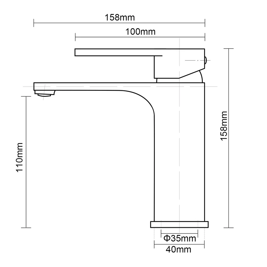 Seko Series Gun Metal Short Basin Mixer - Image 2