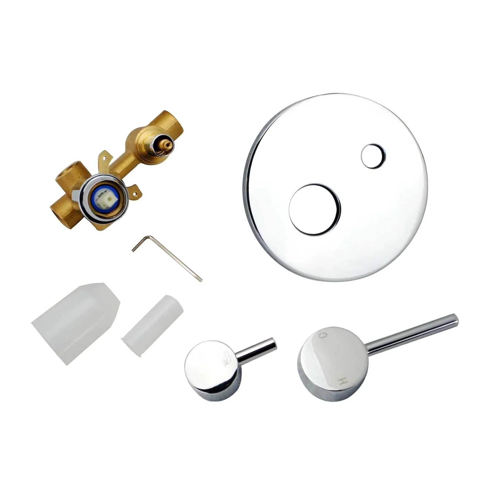 PINO Round Chrome Shower/Bath Mixer Diverter(color up) - Image 2