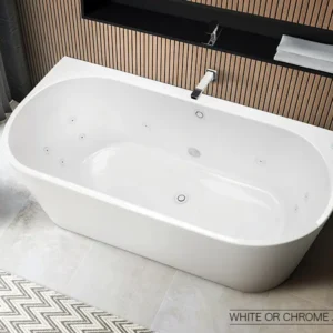 Alegra Contour Back-To-Wall Freestanding Bath-