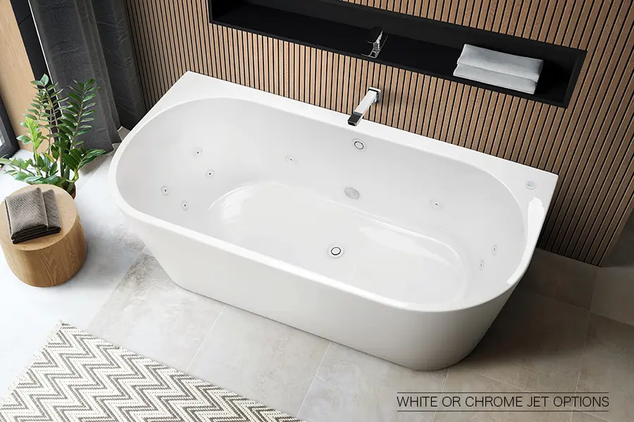 Alegra Contour Back-To-Wall Freestanding Bath-
