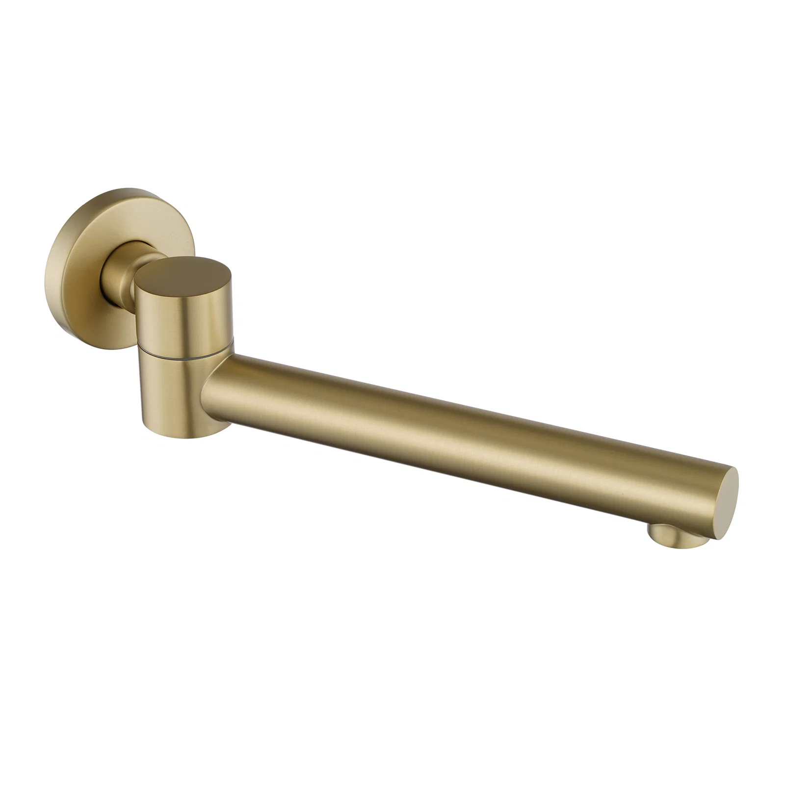 Round Brushed Brass Bathtub/Basin Swivel Wall Spout-LBG0004.BS