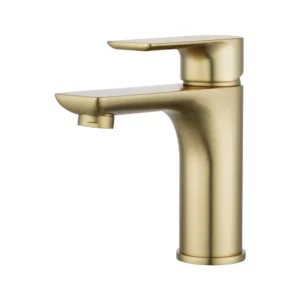 Ova Series Light Brushed Brass Basin Mixer