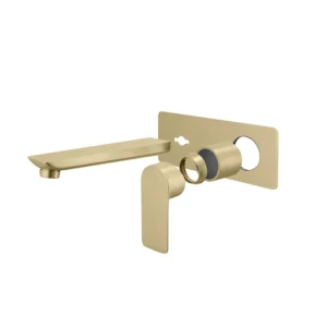 Ova Series Light Brushed Brass Spout Mixer-LBG0158-2.BM-NB