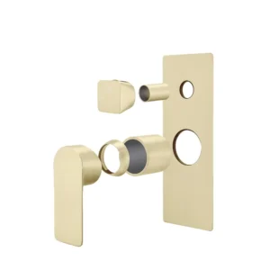 OVA Series Light Brushed Brass Diverter Mixer Trim Kit (match CLPD)